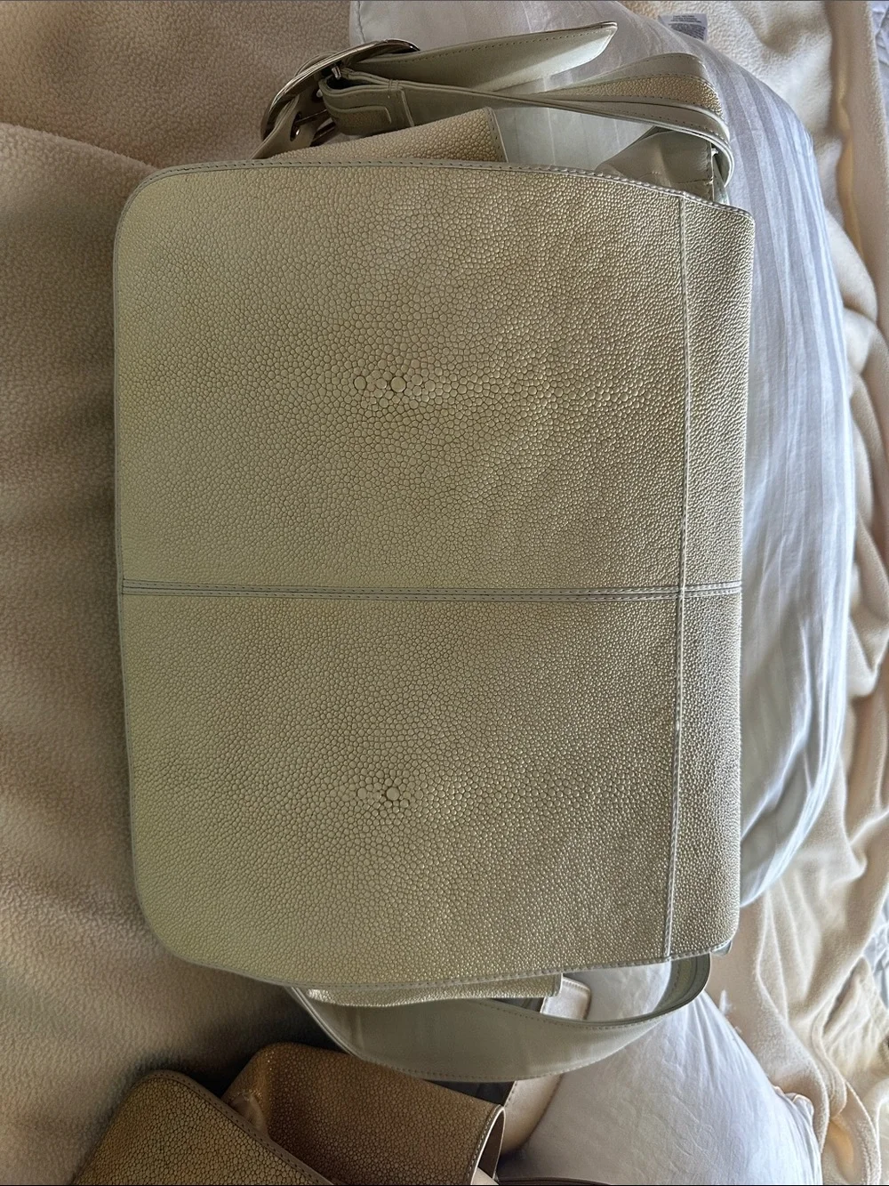 French & French exotic, couture stingray briefcase/unisex